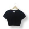 Crop Top Negro Básico – Zara Girls – Talla 13-14 Años