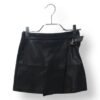 Falda Short Efecto Cuero Negra – Zara Kids – Talla 9 Años