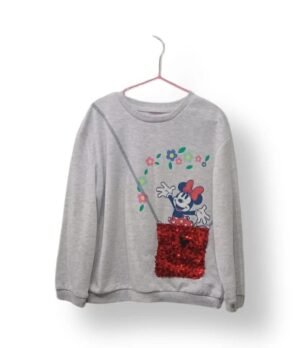 Polerón Minnie Mouse con Cartera de Lentejuelas – ELV – Talla 6-8 Años