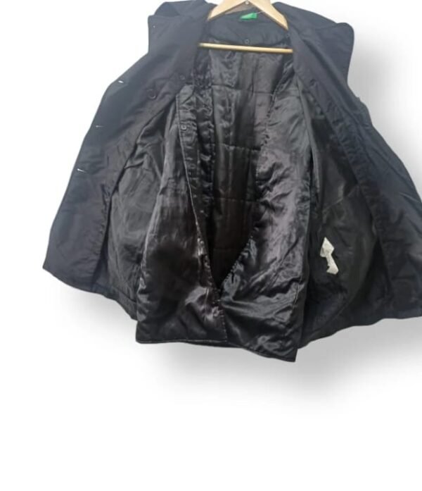 Trench / Abrigo Benetton Mujer Negro – Talla 42