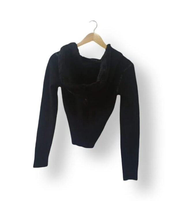 Sweater Guess Negro Mujer Talla XS – Con Capucha y Cierre