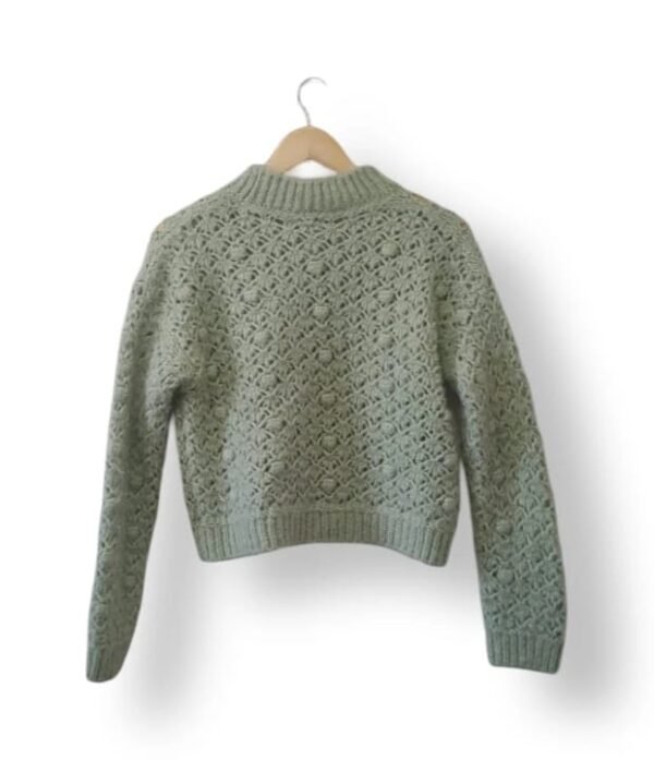Sweater MNG (Mango) Verde Salvia Mujer Talla XS (Calza hasta M) – Tejido con Alpaca