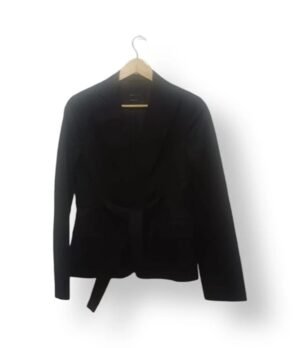 Blazer BCBG MaxAzria Negro Mujer Talla S/M – Algodón Elasticado Elegante