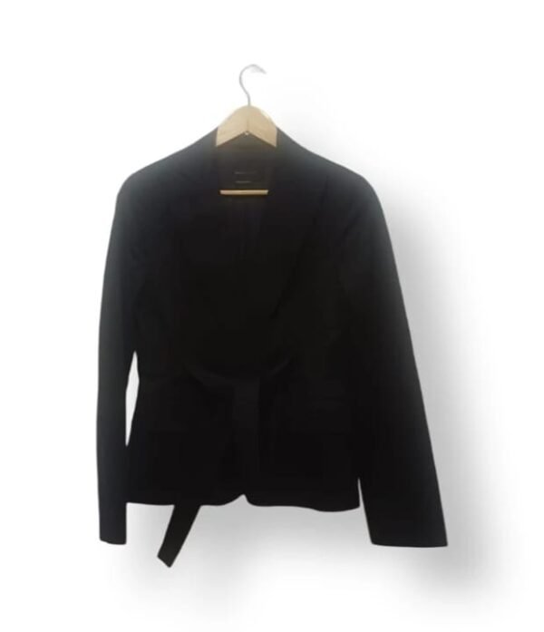 Blazer BCBG MaxAzria Negro Mujer Talla S/M – Algodón Elasticado Elegante