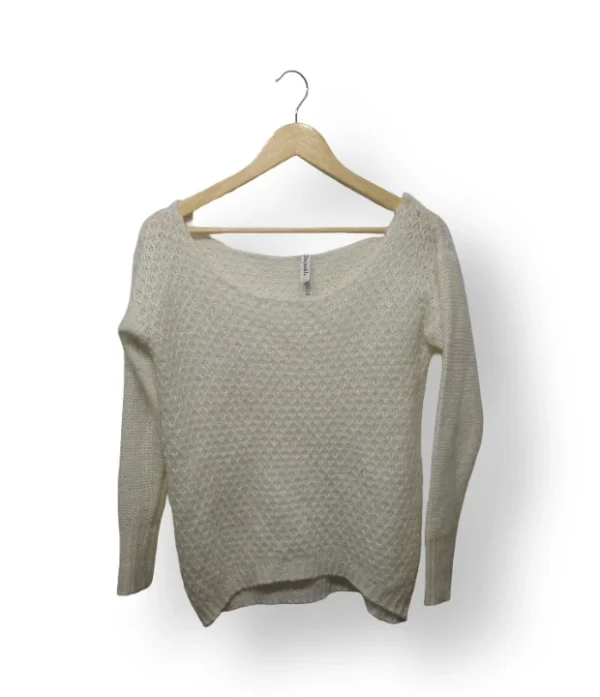 Sweater Aeropostale Mujer Color Crudo Talla M – Tejido Trenzado