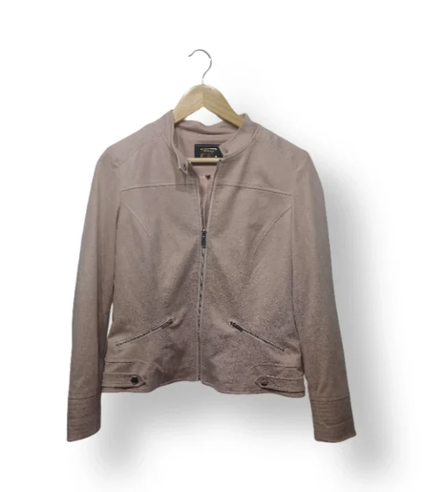 Chaqueta gamuzada ASH rosa palo – Talla 38