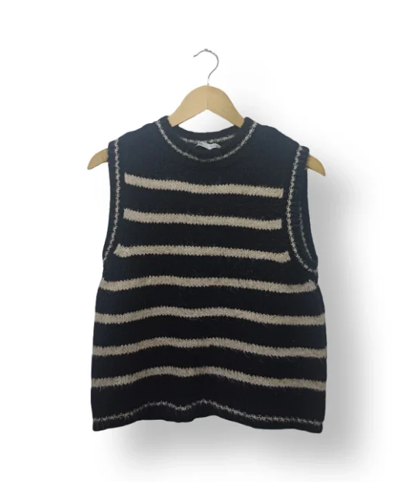 Chaleco tejido a rayas Zara – Talla L