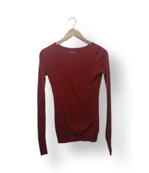 Suéter Express Básico Manga Larga Burdeo – Talla S