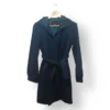 Abrigo Mossimo Mujer con Cinturón – Talla S – Azul Petróleo