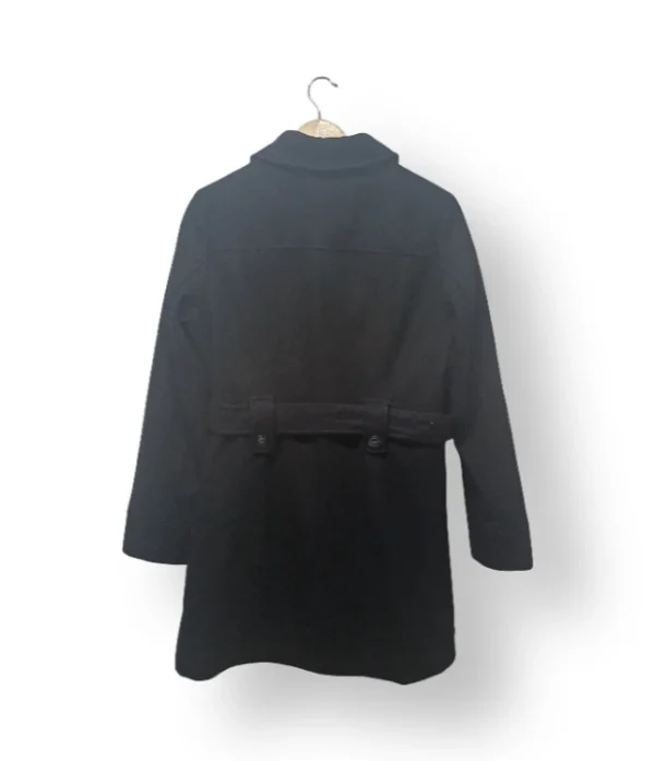 Abrigo Mujer con Cinturón – Talla S/M  – Negro