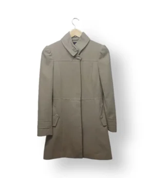 Abrigo IO Beige Clásico con Lana – Talla 38