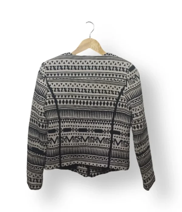 Chaqueta Dressy Twenty4 Mujer – Talla 38 – Estampado Geométrico Blanco y Negro