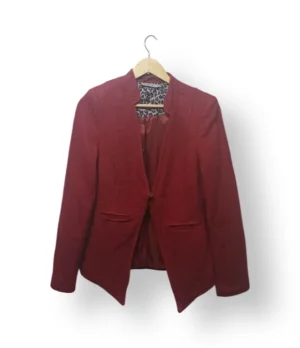 Blazer rojo terracota 100% algodón – Talla S