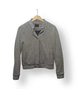 Chaqueta Bomber C&A Basics Gris Jaspeado – Talla S