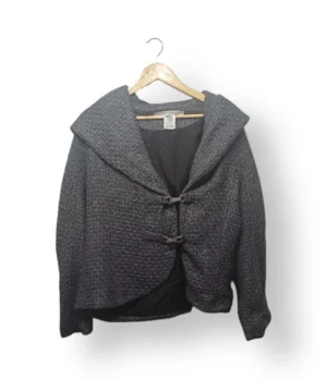 Chaqueta de Lana con capucha– Talla XL – Gris
