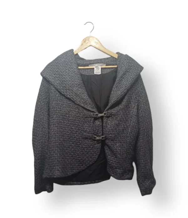 Chaqueta de Lana con capucha– Talla XL – Gris