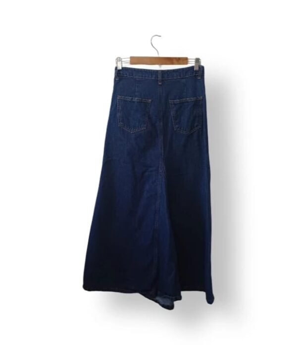 Falda Larga Zara Mujer Talla 36 – Denim Azul Oscuro
