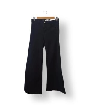 Jeans Wide Leg Sybilla Mujer Talla 36 – Negro Elasticado