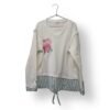 Polerón Limonada Niña Talla 12 Blanco Bordado Floral Estilo Camisero