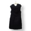 Chaleco Largo de Pelo Negro Mujer Talla L XL Tipo Piel Sintética