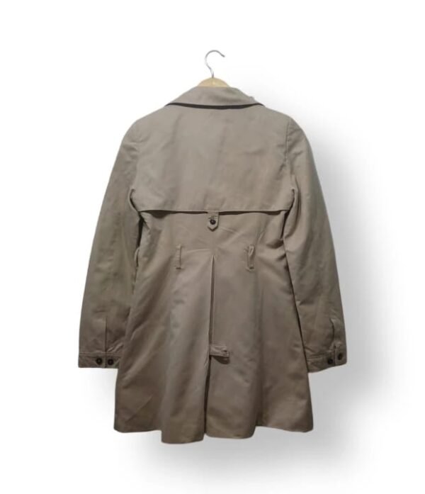 Trench Coat Zara Beige Mujer XS Clásico Doble Botonadura Elegante
