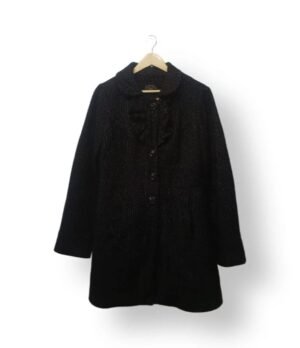 Abrigo Idra Negro 90% Lana Mujer Talla S Elegante Clásico Invierno