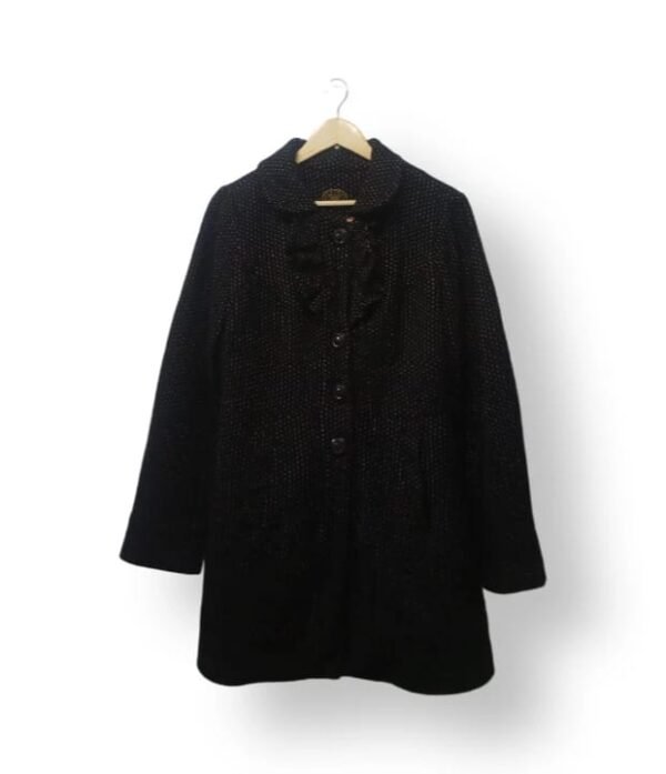 Abrigo Idra Negro 90% Lana Mujer Talla S Elegante Clásico Invierno