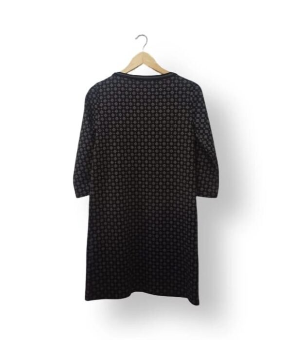 Vestido Max Studio Negro Estampado Mujer XS Manga 3/4 Elegante Casual