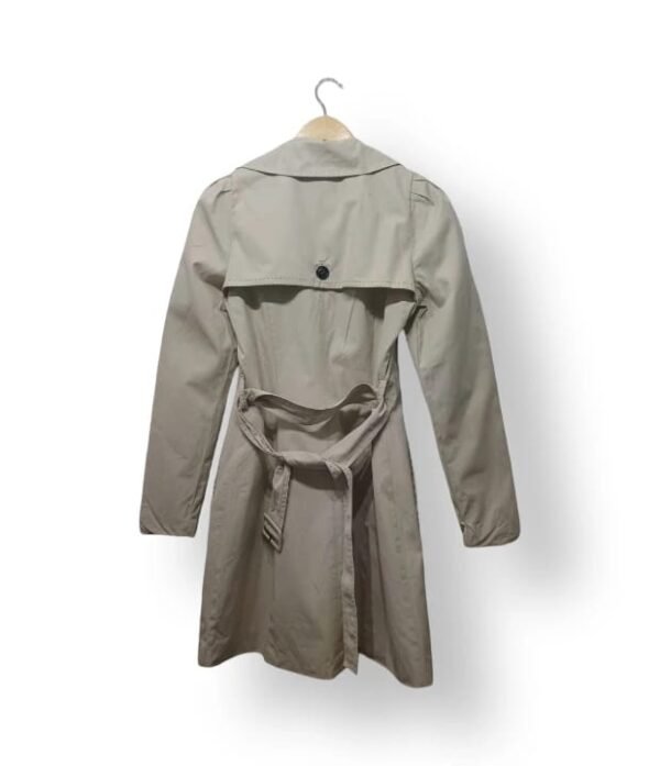 Trench Zara Beige Mujer XS 100% Algodón con Cinturón Clásico Elegante