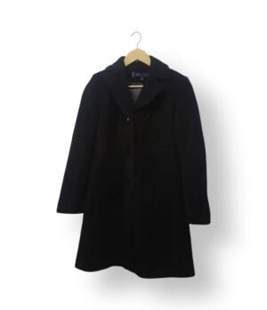 Abrigo Anne Klein Negro Lana Mujer XS Elegante Clásico Invierno