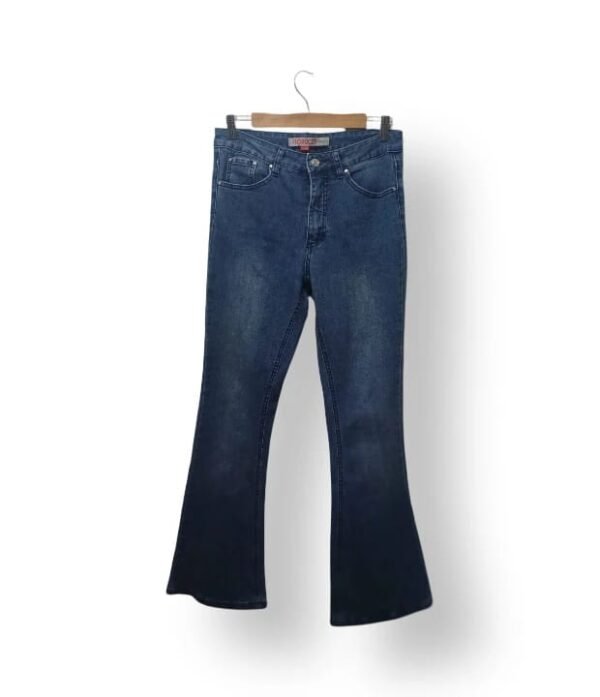 Jeans Fiorucci Mujer Talla 40 Bootcut Azul Elasticado Tiro Medio