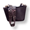 Cartera Gris con Correa Animal Print