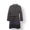 Abrigo Café Jaspeado con Cinturón – Talla Aproximada S/M