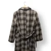 Abrigo Cuadrillé con Lurex y Cinturón – Talla Aproximada S