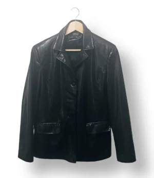 Blazer efecto cuero Coll Collezione Original – Talla M