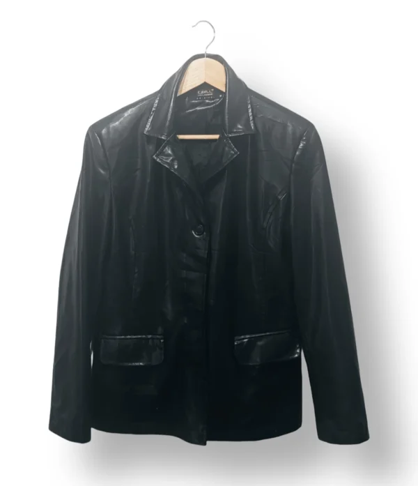 Blazer efecto cuero Coll Collezione Original – Talla M