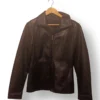 Chaqueta de cuero café Jones New York – Talla M