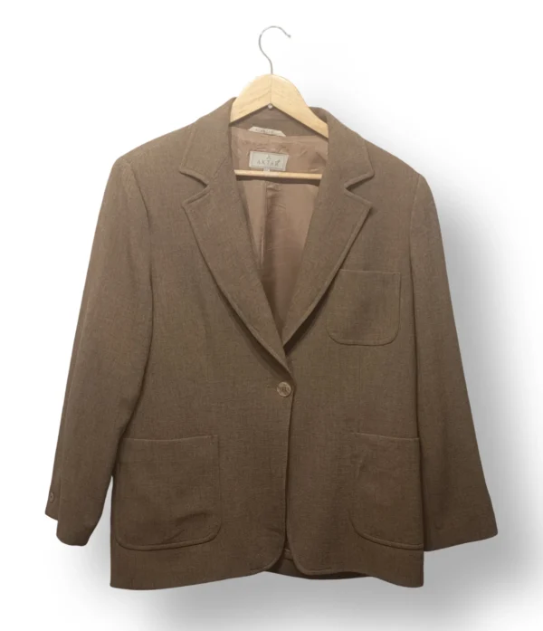 Blazer café Aktar con 80% lana – Talla 44