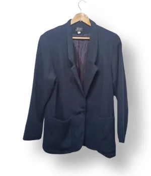 Blazer azul marino 100% lana – Talla L