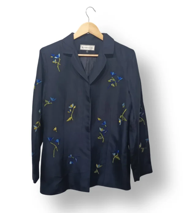 Blazer de seda bordado Travis Ayers – Talla M/L