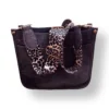 Cartera Gris con Correa Animal Print
