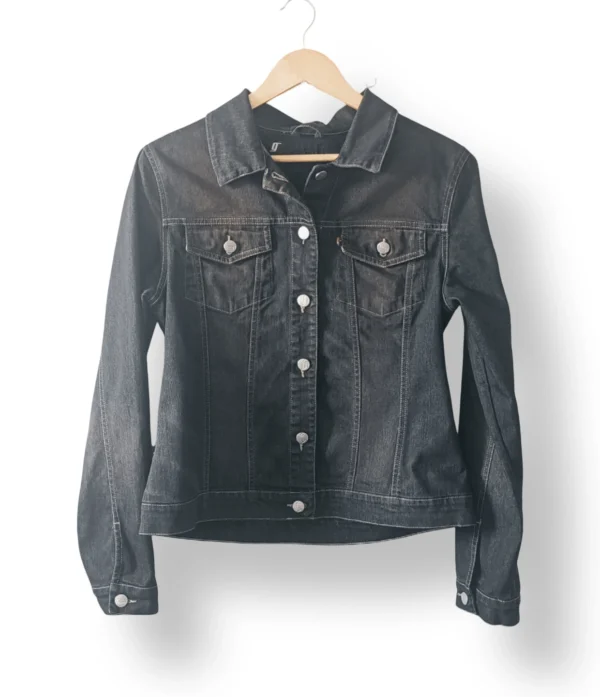Chaqueta de mezclilla negra GAM – Talla M